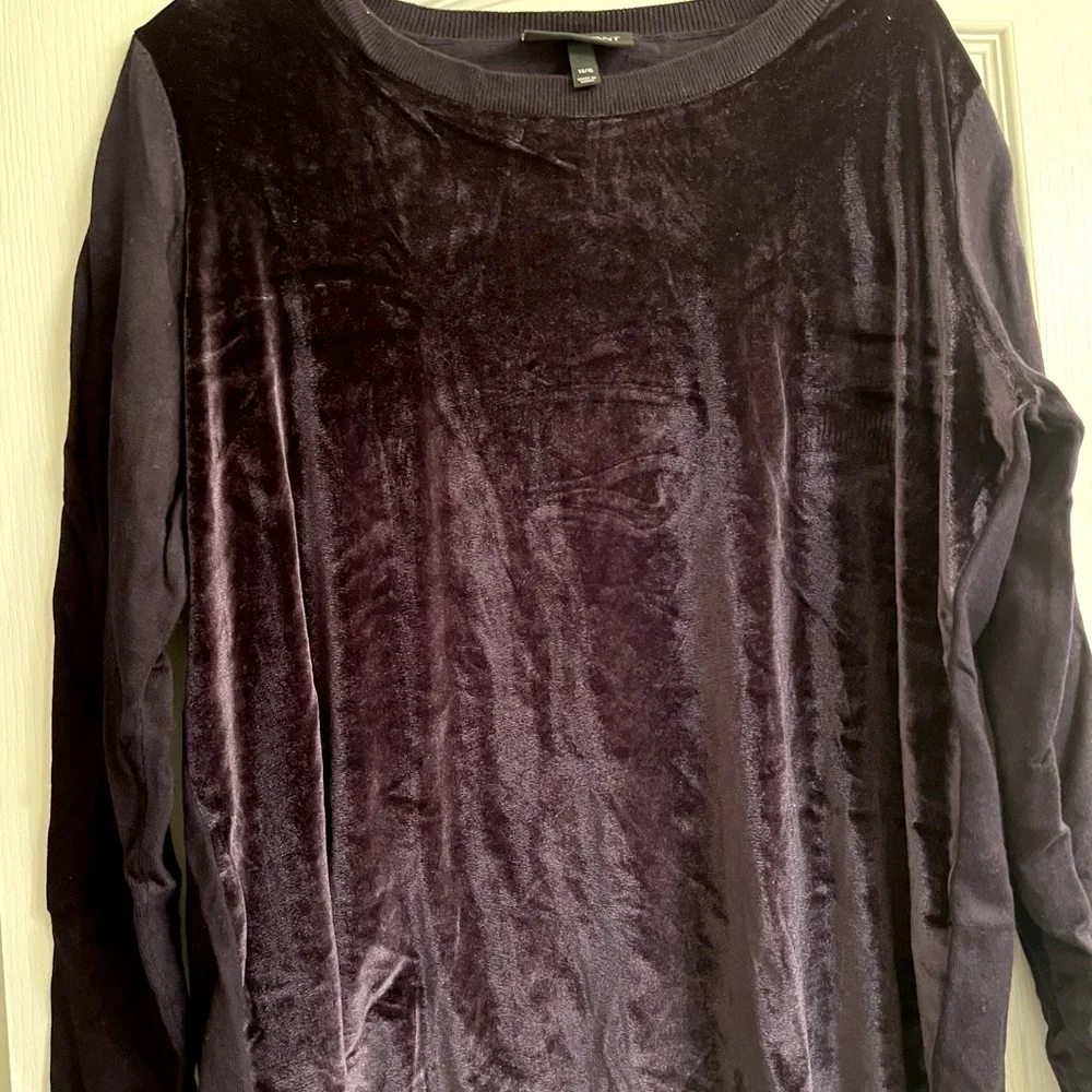 Lane Bryant Velvet Front Sweater - 14/16 - Picture 1 of 3
